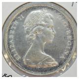 1966 CANADA SILVER DOLLAR CHOICE BU