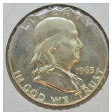 1963 D FRANKLIN HALF DOLLAR  GEM