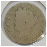 1883 W CENTS V NICKEL G