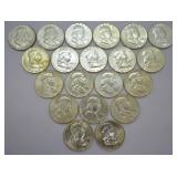 ROLL OF UNCIRCULATED FRANKLIN HALF DOLLARS