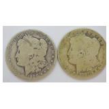 TWO PRE 21 SILVER DOLLARS