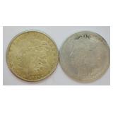 TWO MORGAN DOLLARS