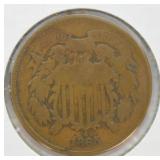 1865 TWO CENT PIECE
