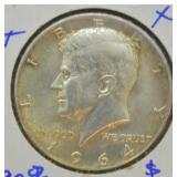 1964 KENNEDY HALF DOLLAR  GEM TONER