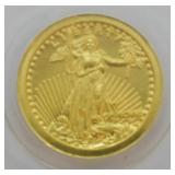 24 K MINI ST GAUDENS GOLD COIN