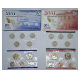 2001 UNC State Quarter U.S. P&D Mint Sets