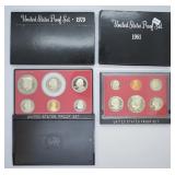 1979 & 1981 U.S. Proof Sets