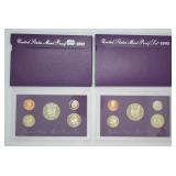 1992 & 1993 U.S. Mint Proof Sets