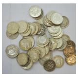 50 pcs. Silver Roosevelt Dimes