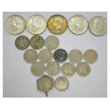 Kennedy Half Dollars, Buffalo, Jefferson & V Nicks