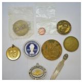 9 pcs. Mics. Toekns, Commemorative & More