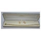 18k Gold Over Sterling Diamond Accent Set