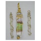 3 pcs. Crystal Pendants