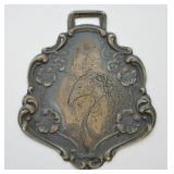 Antique Sterling Unicorn Ribbon / Medal Pendant