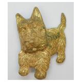 Vintage Terrier Dog Brooch