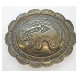 Sterling Silver Native American-style Belt Buckle
