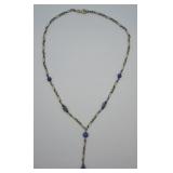 Sterling Silver Lapis Lazuli Lavalier Necklace