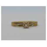 Vintage 10k Gold Diamond Engagement Ring