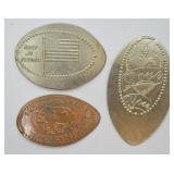 3 pcs. Souvenir Flattened Coins