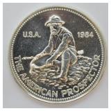 1984 1 OZ .999 SILVER ENGELHARD PROSPECTOR
