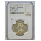 1934-35 AUSTRALIA FLORIN NGC UNC