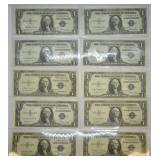 10 CHOICE BU SILVER CERTIFICATES