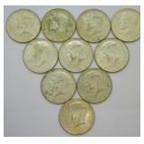 10 40 % SILVER HALF DOLLARS