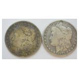 TWO MORGAN DOLLARS