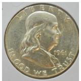 1961 FRANKLIN HALF DOLLAR CHOICE BU