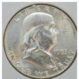 1955 FRANKLIN HALF DOLLAR CHOICE BU FBL