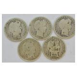 5 BARBER DIMES