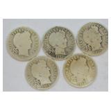 5 BARBER DIMES