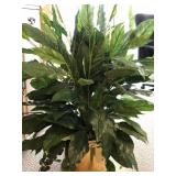 Large Artificial Plant in Brass Container