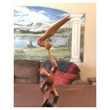 Dual Wood Sculpture - Artist Unknown