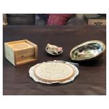Abalone Shell, Coasters, Cross Stitch and more she