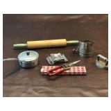 Vintage Kitchen Utensils & Mason/Bar Jars