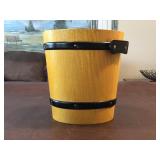 Vintage Wooden Ice Bucket 2-handle