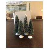 4 Frosted Topiaries