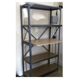 Metal 5-Shelf Unit w/ Wood Shelf Extension