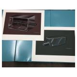 2 Original Conceptual Drawings - Mid Century Art