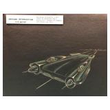 2 Original Conceptual Automobile Drawings