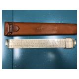 Antique Slide Rule in leather case