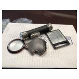 Signal Mirror, Flashlight and Magnifying Glass