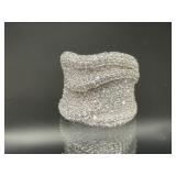 STERLING SILVER RING WITH WHITE STONES SIZE 6