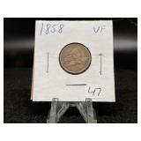 Flying Eagle Cents:  1858