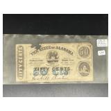 1863 State of Alabama 50 cents (Civil War issue)