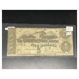 n1863 Confederate $5