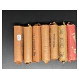 (7) rolls of Assorted Wheat Pennies