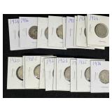 Lot of (20) assorted buffalo nickels