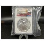 2016 Silver Eagle (MS70 in Eagle 30th Ann. NGC Hol